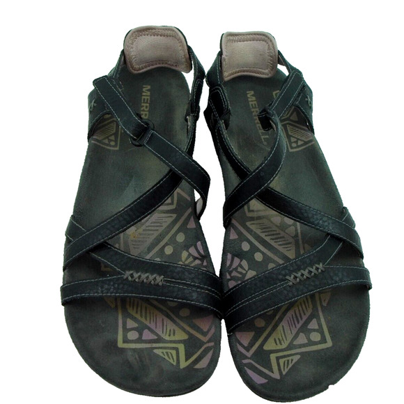 Merrell Keepsake‎ Womens Size 7 Strappy Walking Sandals Black Lilac - Picture 1 of 9